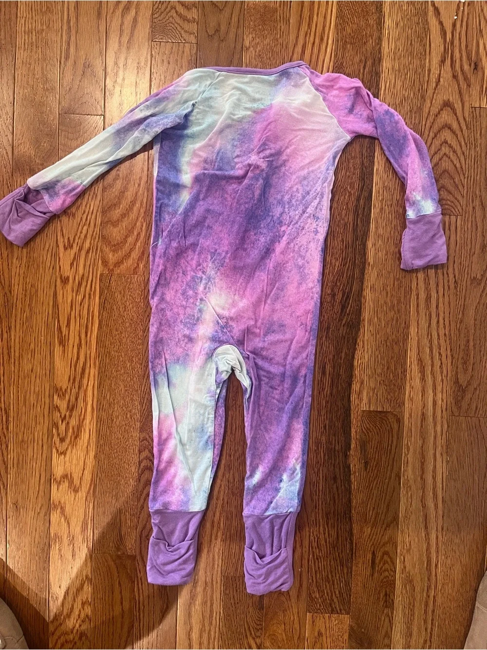 Little Sleepies 6-12 mo Purple Tie Dye Zippy EUC